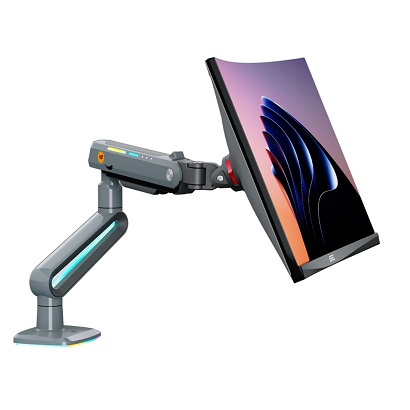 זרוע שולחנית דו מפרקית הידראולית למסך מחשב גדול 32 אינץ' עד 60 אינץ' משקל עד 20 קילו כולל תאורה North Bayou NB V7 Hydraulic Double-Jointed Desktop Arm for Large Computer Screens 32 Inches to 60 Inches Weight up to 20kg Including Lighting